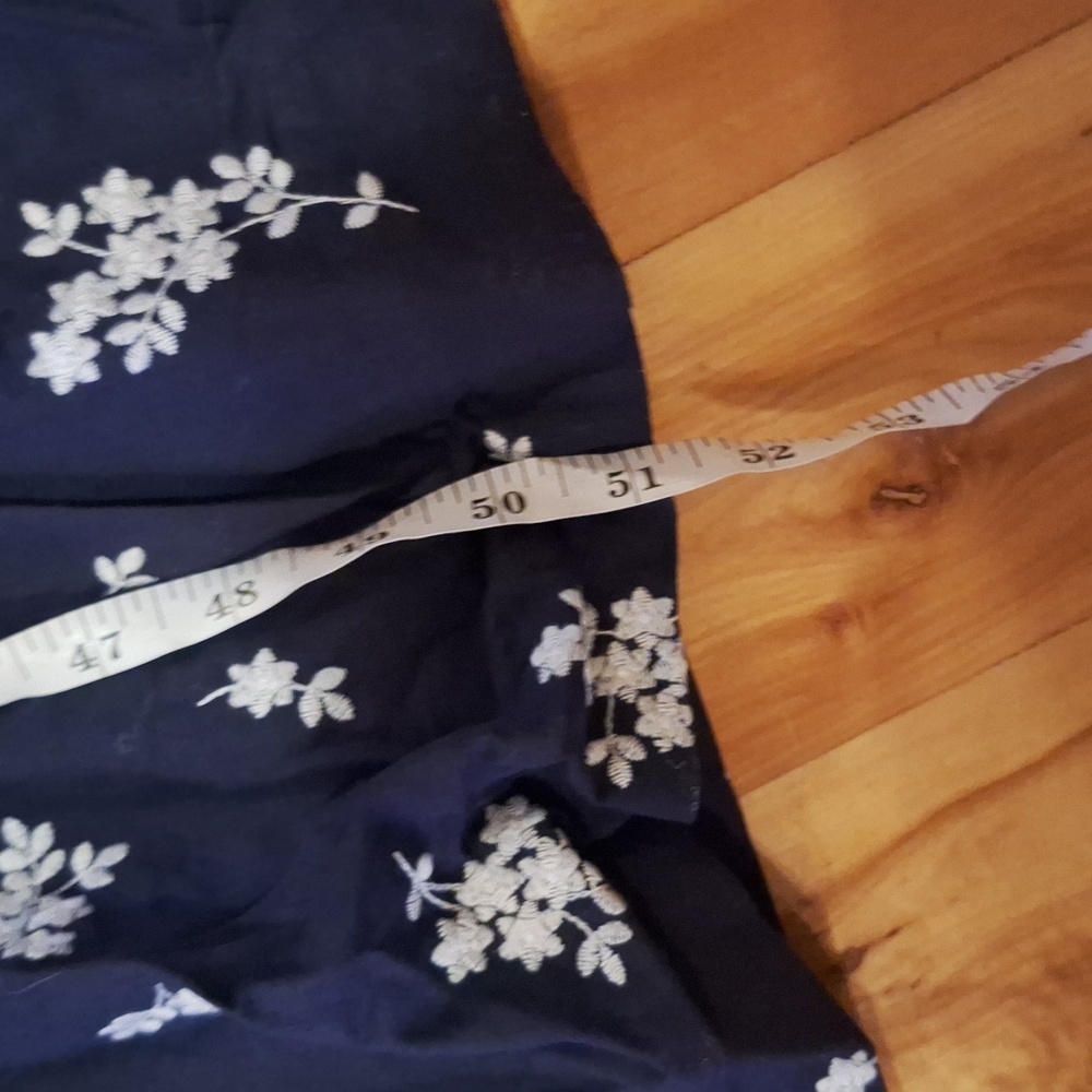NWT Ann Taylor Embroidered Floral Mido Dress Navy Blue & White Plus Size 16 - Picture 16 of 16